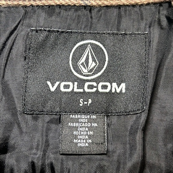 Volcom Tan Plaid  Heavy Flannel Shirt m.  Size Small - Picture 2 of 9